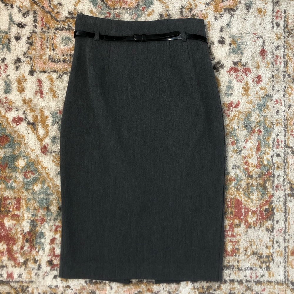Express Belted Pencil Skirt